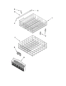 Upper And Lower Rack And Track Parts parts for Kenmore Dishwasher 665.17742K015 (66517742K015, 665 17742K015) from AppliancePartsPros.com