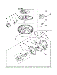 Pump And Motor Parts parts for Kenmore Dishwasher 665.17749K013 (66517749K013, 665 17749K013) from AppliancePartsPros.com