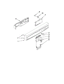 Control Panel And Latch Parts parts for Kenmore Dishwasher 665.17749K015 (66517749K015, 665 17749K015) from AppliancePartsPros.com