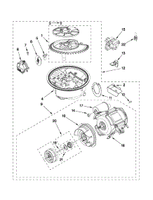 Pump And Motor Parts parts for Kenmore Dishwasher 665.17749K015 (66517749K015, 665 17749K015) from AppliancePartsPros.com