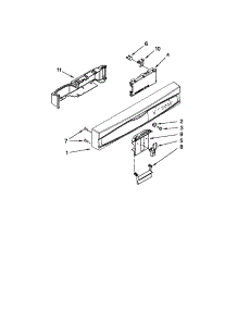 Control Panel And Latch Parts parts for Kenmore Dishwasher 665.17749K016 (66517749K016, 665 17749K016) from AppliancePartsPros.com