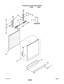 Door And Panel Parts parts for Kenmore Dishwasher 665.17749K016 (66517749K016, 665 17749K016) from AppliancePartsPros.com