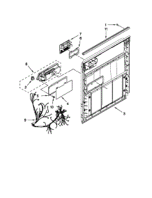 Inner Door Parts parts for Kenmore Dishwasher 665.17749K016 (66517749K016, 665 17749K016) from AppliancePartsPros.com