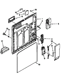 Inner Door parts for Kenmore Dishwasher 665.17751790 (66517751790, 665 17751790) from AppliancePartsPros.com