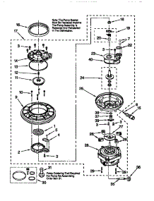 Pump And Motor parts for Kenmore Dishwasher 665.17761890 (66517761890, 665 17761890) from AppliancePartsPros.com