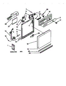 Frame And Console parts for Kenmore Dishwasher 665.17761890 (66517761890, 665 17761890) from AppliancePartsPros.com