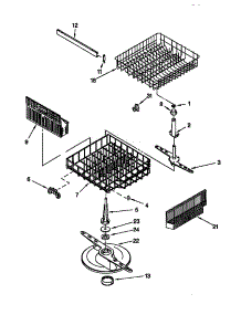 Dishrack parts for Kenmore Dishwasher 665.17761890 (66517761890, 665 17761890) from AppliancePartsPros.com