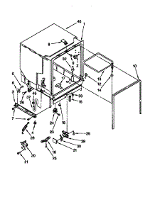 Tub Assembly parts for Kenmore Dishwasher 665.17761890 (66517761890, 665 17761890) from AppliancePartsPros.com