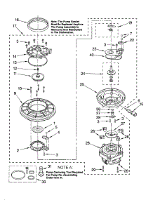 Pump And Motor Parts parts for Kenmore Dishwasher 665.17762K600 (66517762K600, 665 17762K600) from AppliancePartsPros.com