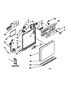 Frame And Console parts for Kenmore Dishwasher 665.17765890 (66517765890, 665 17765890) from AppliancePartsPros.com