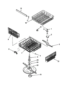 Dishrack parts for Kenmore Dishwasher 665.17765891 (66517765891, 665 17765891) from AppliancePartsPros.com