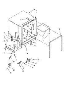 Tub Assembly Parts parts for Kenmore Dishwasher 665.17769K600 (66517769K600, 665 17769K600) from AppliancePartsPros.com