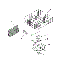 Lower Dishrack Parts parts for Kenmore Dishwasher 665.17769K600 (66517769K600, 665 17769K600) from AppliancePartsPros.com