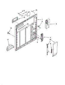 Inner Door Parts parts for Kenmore Dishwasher 665.17769K600 (66517769K600, 665 17769K600) from AppliancePartsPros.com