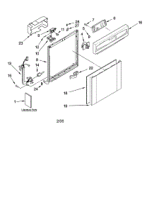 Frame And Console Parts parts for Kenmore Dishwasher 665.17769K600 (66517769K600, 665 17769K600) from AppliancePartsPros.com