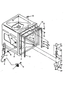 Tub Parts parts for Kenmore Dishwasher 665.1777580 (6651777580, 665 1777580) from AppliancePartsPros.com