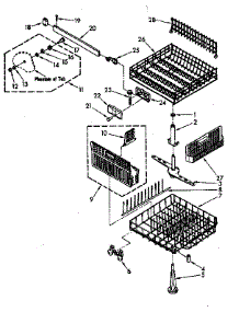 Dishrack Parts parts for Kenmore Dishwasher 665.1777580 (6651777580, 665 1777580) from AppliancePartsPros.com