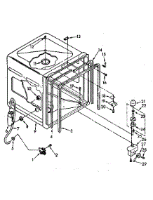 Tub Parts parts for Kenmore Dishwasher 665.1777581 (6651777581, 665 1777581) from AppliancePartsPros.com