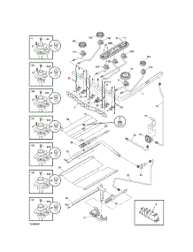 Burner parts for Kenmore Range 790.71409700 (79071409700, 790 71409700) from AppliancePartsPros.com