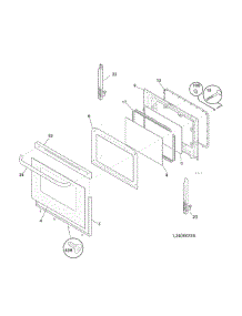Door parts for Kenmore Range 790.73033313 (79073033313, 790 73033313) from AppliancePartsPros.com