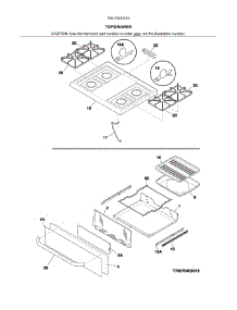 Top / Drawer parts for Kenmore Range 790.73033315 (79073033315, 790 73033315) from AppliancePartsPros.com