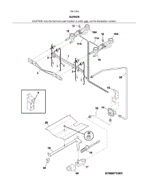 Burner parts for Kenmore Range 790.73039315 (79073039315, 790 73039315) from AppliancePartsPros.com