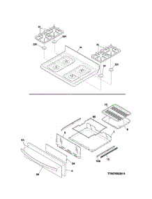 Top / Drawer parts for Kenmore Range 790.73233313 (79073233313, 790 73233313) from AppliancePartsPros.com