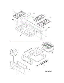 Top / Drawer parts for Kenmore Range 790.73432310 (79073432310, 790 73432310) from AppliancePartsPros.com