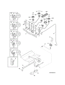 Burner parts for Kenmore Range 790.73433312 (79073433312, 790 73433312) from AppliancePartsPros.com