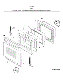 Door parts for Kenmore Gas Range 790.74032314 (79074032314, 790 74032314) from AppliancePartsPros.com