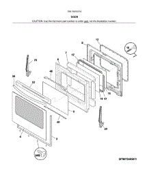 Door parts for Kenmore Range 790.74033314 (79074033314, 790 74033314) from AppliancePartsPros.com