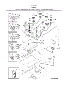 Burner parts for Kenmore Range 790.74133314 (79074133314, 790 74133314) from AppliancePartsPros.com
