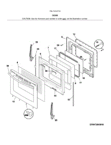Door parts for Kenmore Range 790.74143712 (79074143712, 790 74143712) from AppliancePartsPros.com