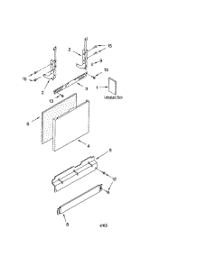 Door And Panel parts for Kenmore Dishwasher 665.17503201 (66517503201, 665 17503201) from AppliancePartsPros.com
