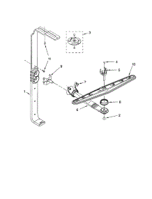Upper Wash And Rinse parts for Kenmore Dishwasher 665.17503201 (66517503201, 665 17503201) from AppliancePartsPros.com