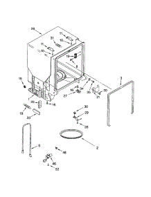 Tub And Frame parts for Kenmore Dishwasher 665.17503201 (66517503201, 665 17503201) from AppliancePartsPros.com