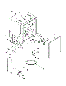 Tub And Frame Parts parts for Kenmore Dishwasher 665.17509200 (66517509200, 665 17509200) from AppliancePartsPros.com