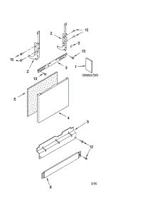 Door And Panel Parts parts for Kenmore Dishwasher 665.17512200 (66517512200, 665 17512200) from AppliancePartsPros.com