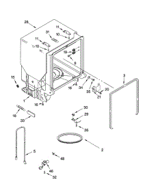 Tub And Frame Parts parts for Kenmore Dishwasher 665.17514202 (66517514202, 665 17514202) from AppliancePartsPros.com