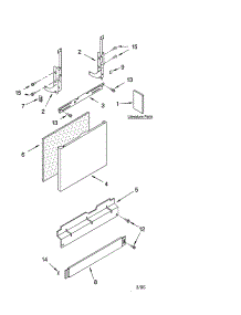 Door And Panel Parts parts for Kenmore Dishwasher 665.17514202 (66517514202, 665 17514202) from AppliancePartsPros.com