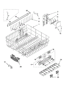 Upper Rack And Track Parts parts for Kenmore Dishwasher 665.17532200 (66517532200, 665 17532200) from AppliancePartsPros.com