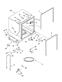 Tub And Frame Parts parts for Kenmore Dishwasher 665.17572202 (66517572202, 665 17572202) from AppliancePartsPros.com