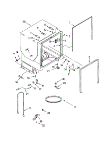 Tub And Frame parts for Kenmore Dishwasher 665.17574200 (66517574200, 665 17574200) from AppliancePartsPros.com