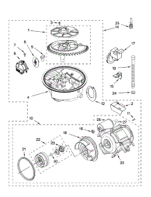 Pump And Motor Parts parts for Kenmore Dishwasher 665.16012400 (66516012400, 665 16012400) from AppliancePartsPros.com