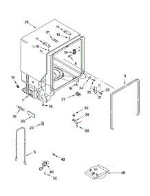 Tub And Frame Parts parts for Kenmore Dishwasher 665.16012401 (66516012401, 665 16012401) from AppliancePartsPros.com