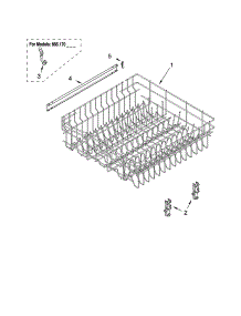 Upper Rack And Track Parts parts for Kenmore Dishwasher 665.16012403 (66516012403, 665 16012403) from AppliancePartsPros.com