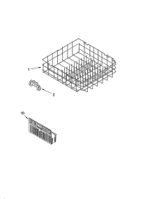 Lower Rack Parts, Optional Parts (Not Included) parts for Kenmore Dishwasher 665.16019401 (66516019401, 665 16019401) from AppliancePartsPros.com