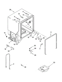 Tub And Frame Parts parts for Kenmore Dishwasher 665.16022403 (66516022403, 665 16022403) from AppliancePartsPros.com