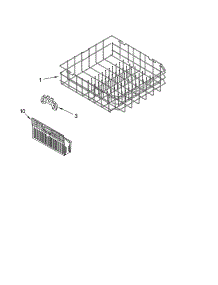 Lower Rack Parts, Optional Parts (Not Included) parts for Kenmore Dishwasher 665.17019400 (66517019400, 665 17019400) from AppliancePartsPros.com