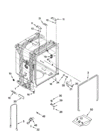 Tub And Frame Parts parts for Kenmore Dishwasher 665.17022400 (66517022400, 665 17022400) from AppliancePartsPros.com